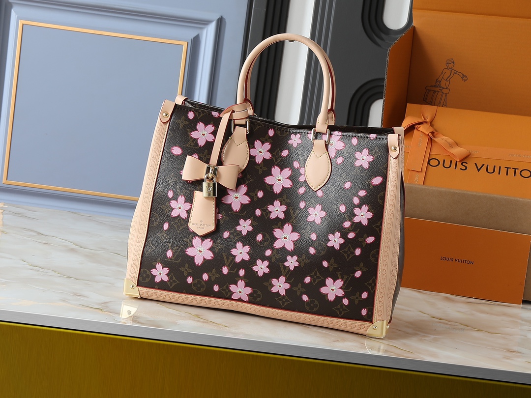 Louis Vuitton LV Classic Handbag Premium Canvas Model M14617 Interior Pocket Special Occasion Designer Bag